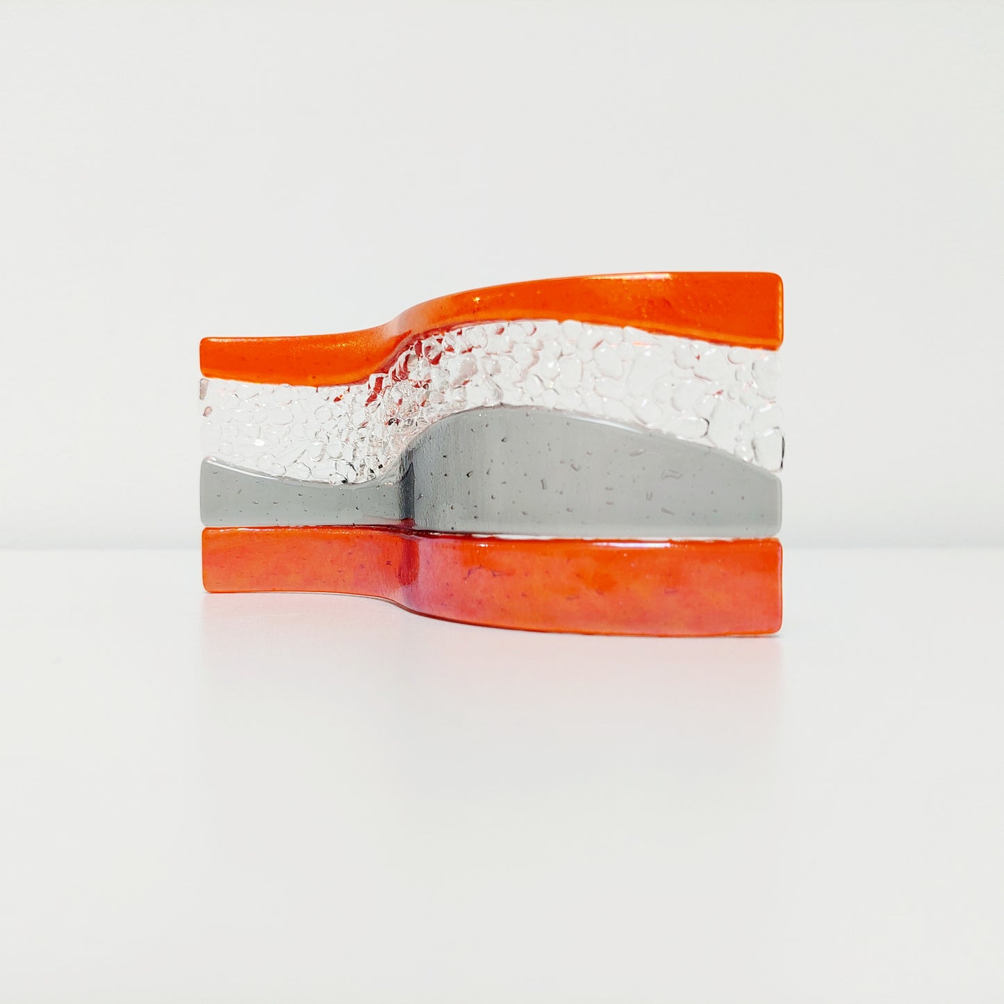 Orange and Grey Glass Wave