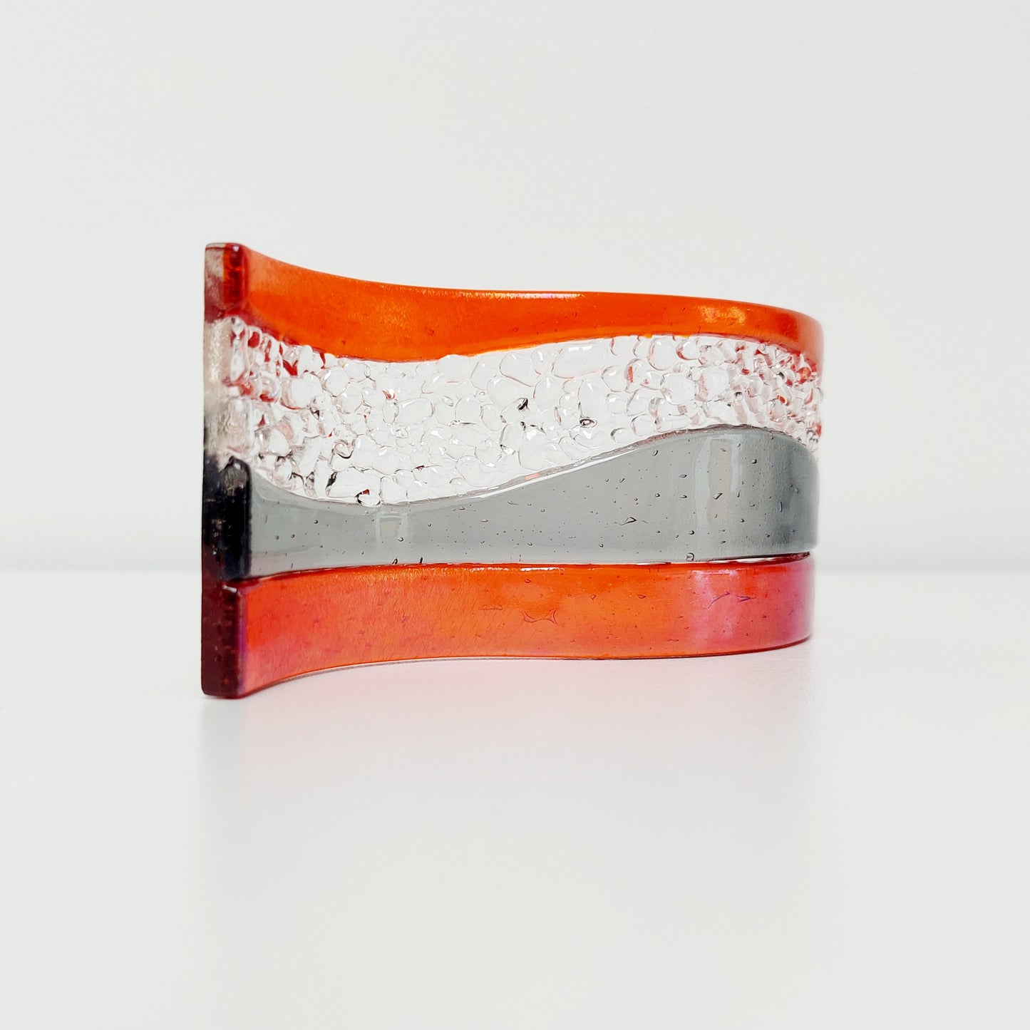 Orange and Grey Glass Wave