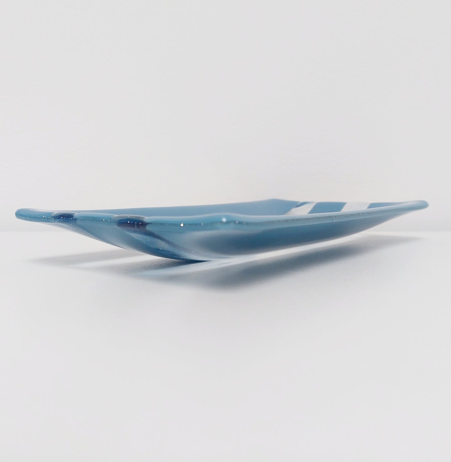 Coniston Blue Glass Art Plate