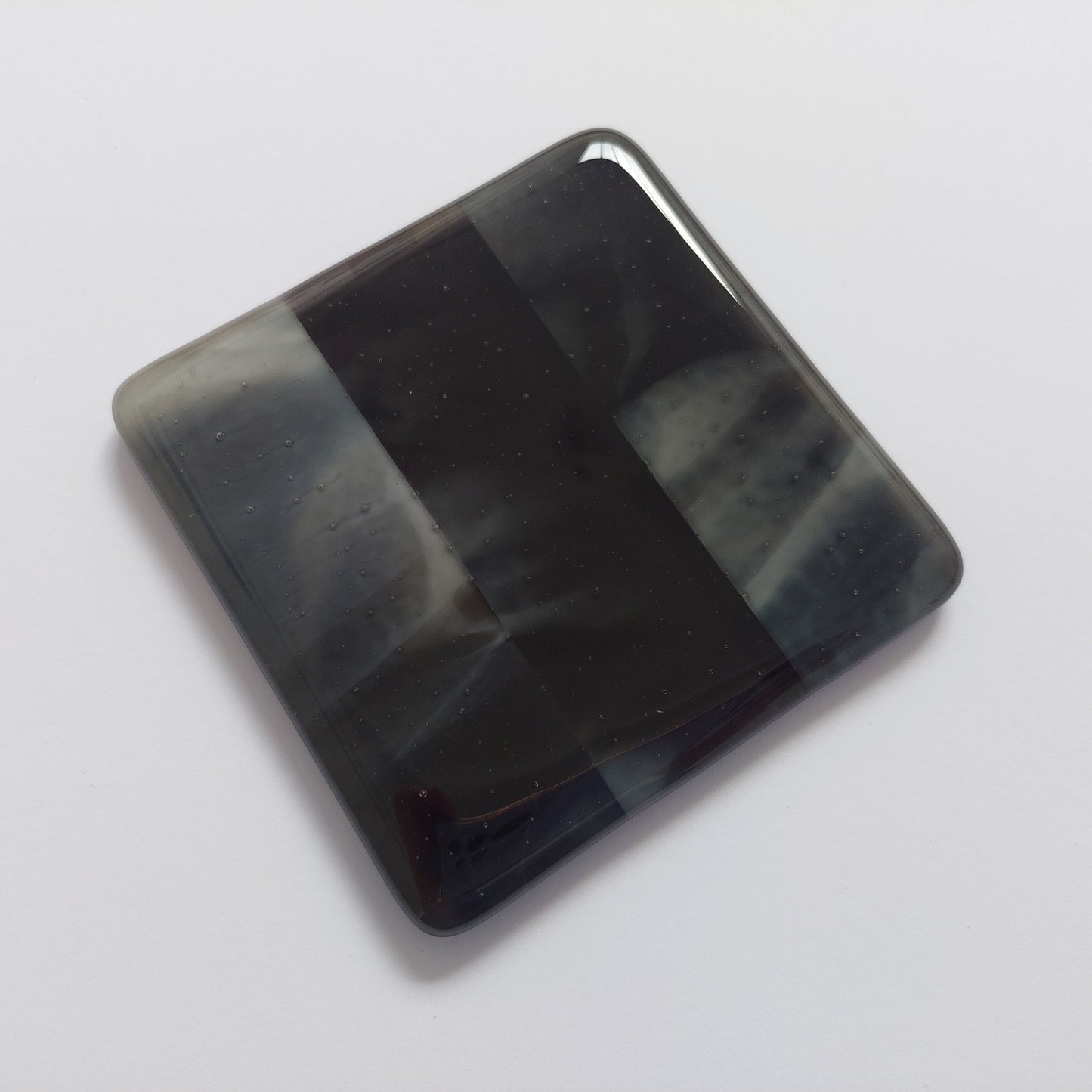 Stone Grey Glass Art Coasters Handcrafted in the Lake District
