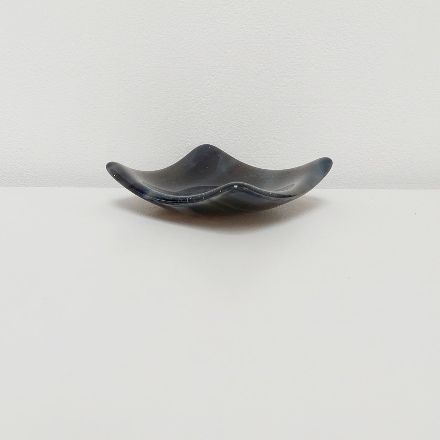 Stone Grey Glass Trinket Bowl