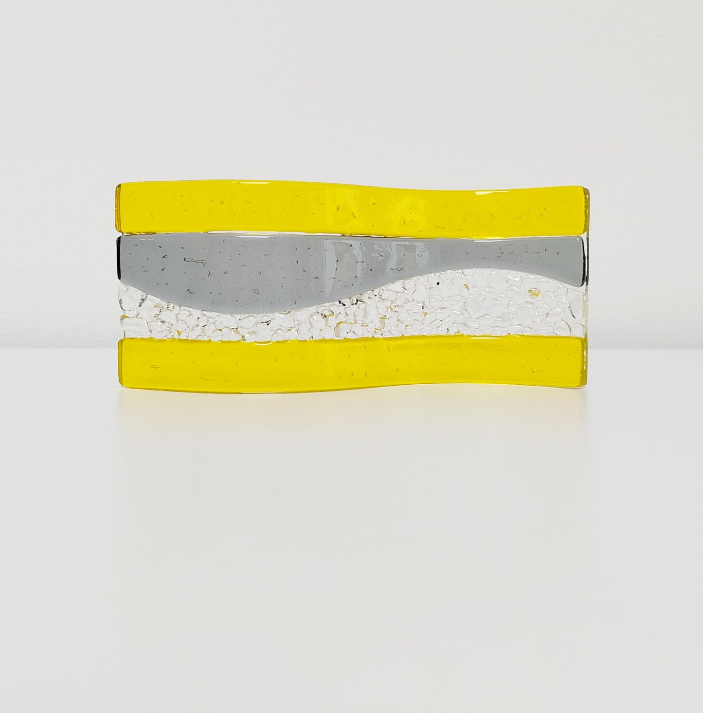 Yellow and Grey Glass Wave