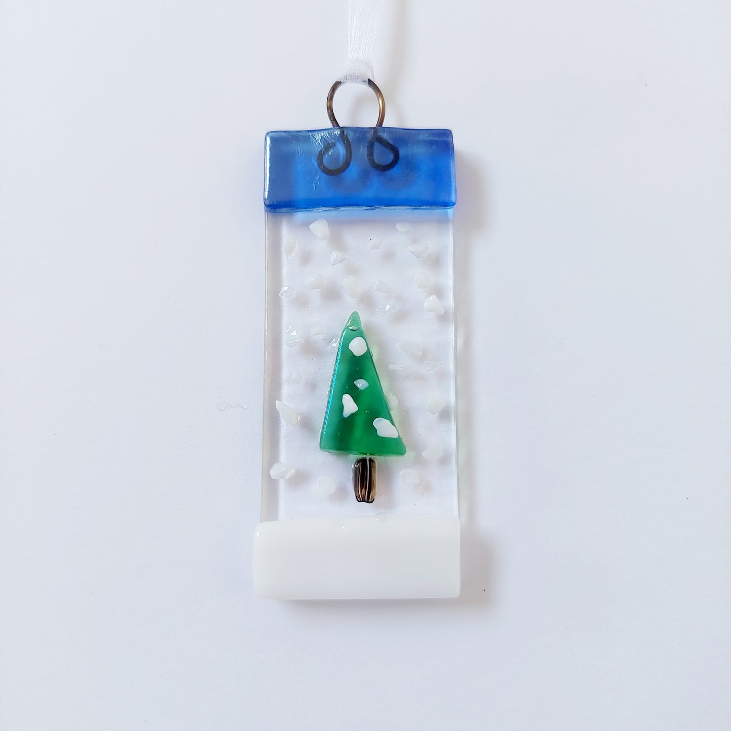 Snow in Grizedale Forest Christmas Tree Ornament