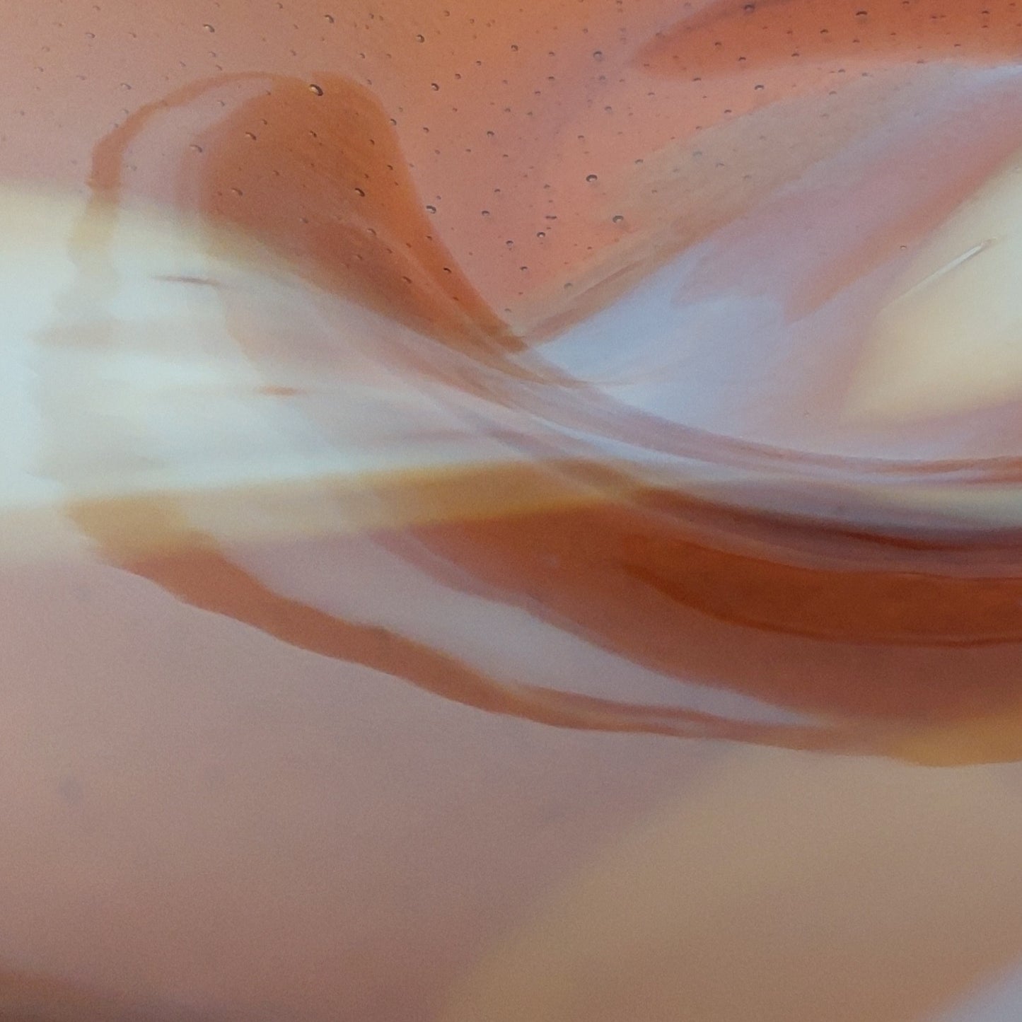 Large Artisan Amber Glass Bowl