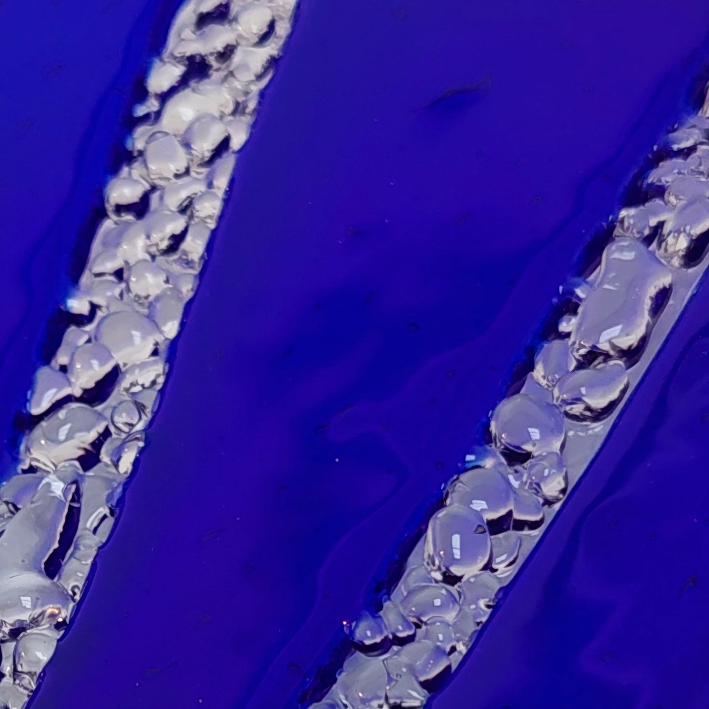 Handmade Cobalt Blue Glass Wave, Lake District Inspired Sculpture
