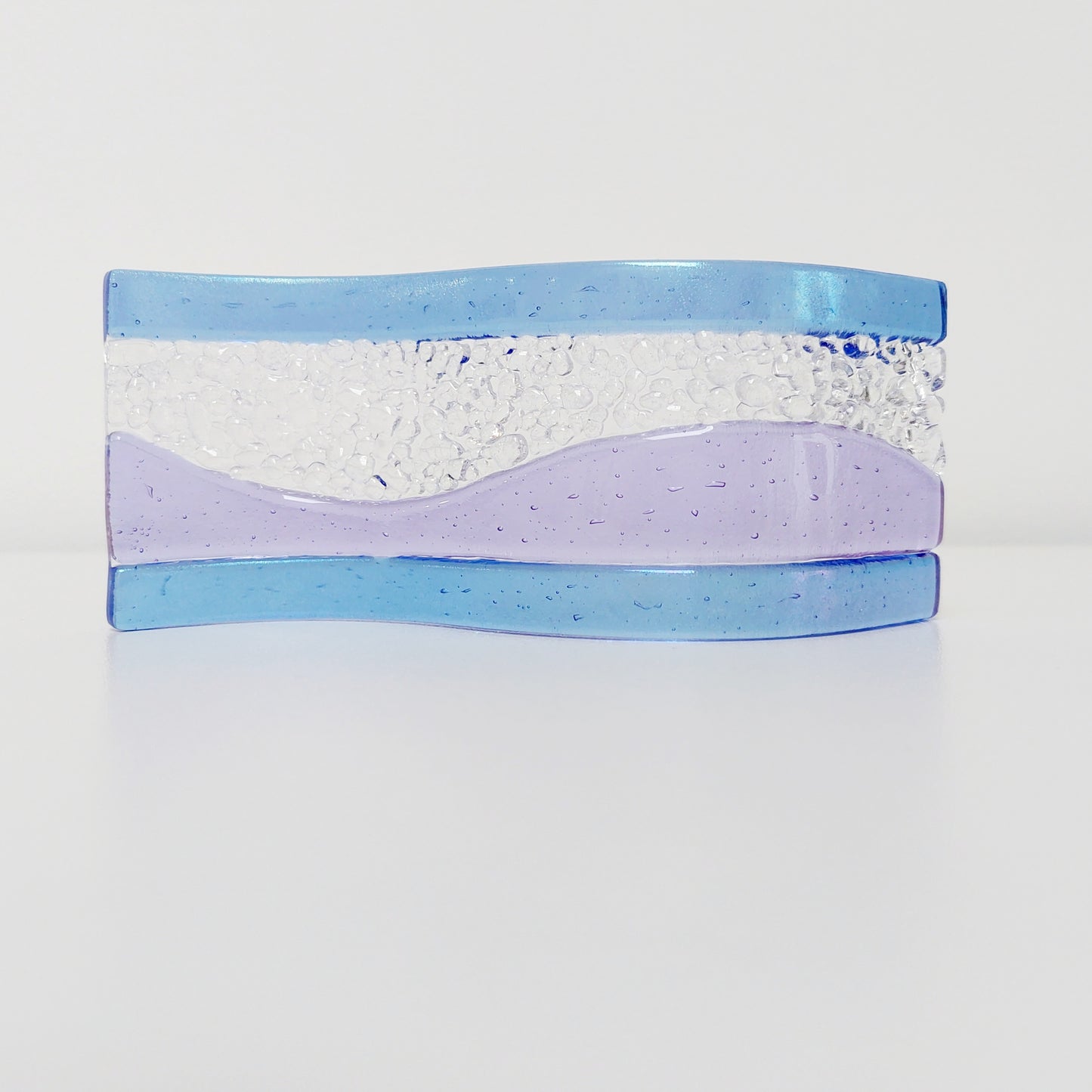 Lilac and Blue Glass Wave
