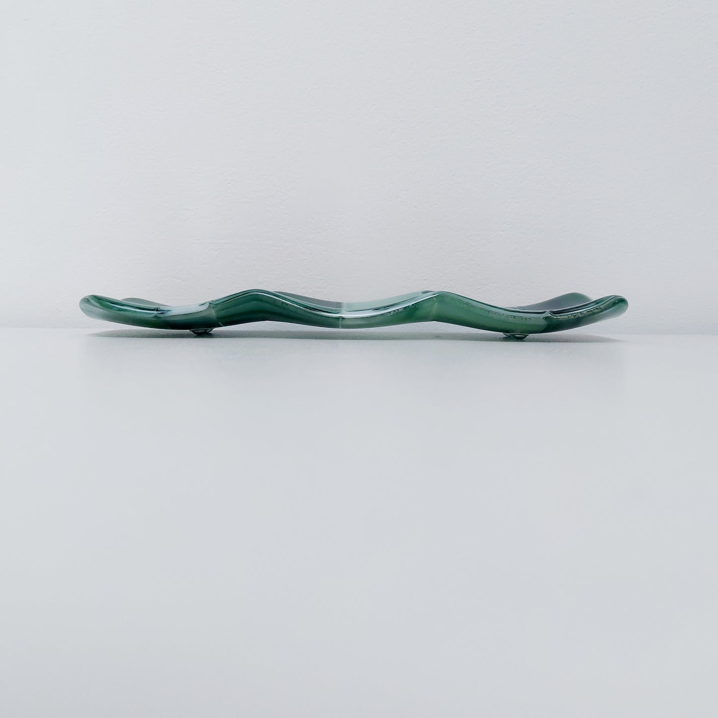 Aventurine Green Glass Tealight Stand, Summer on the Fells Collection
