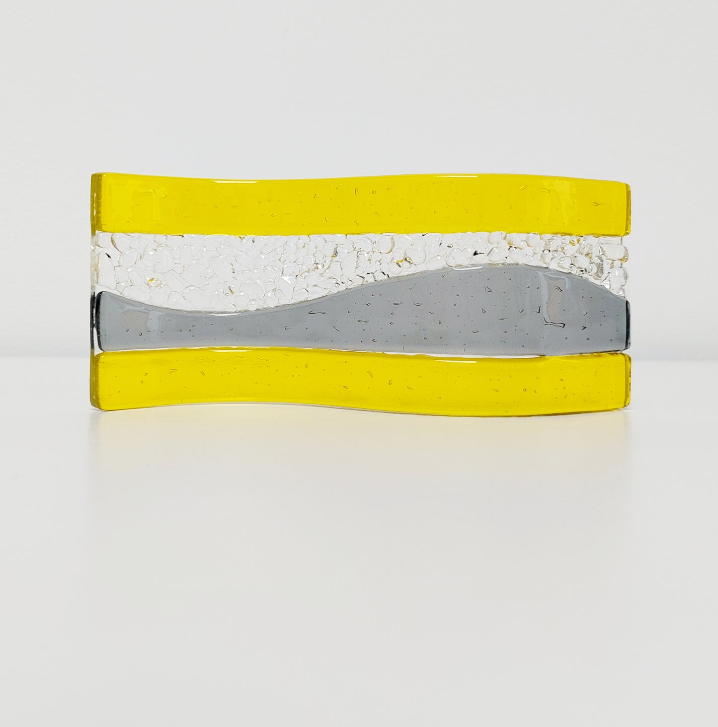 Yellow and Grey Glass Wave