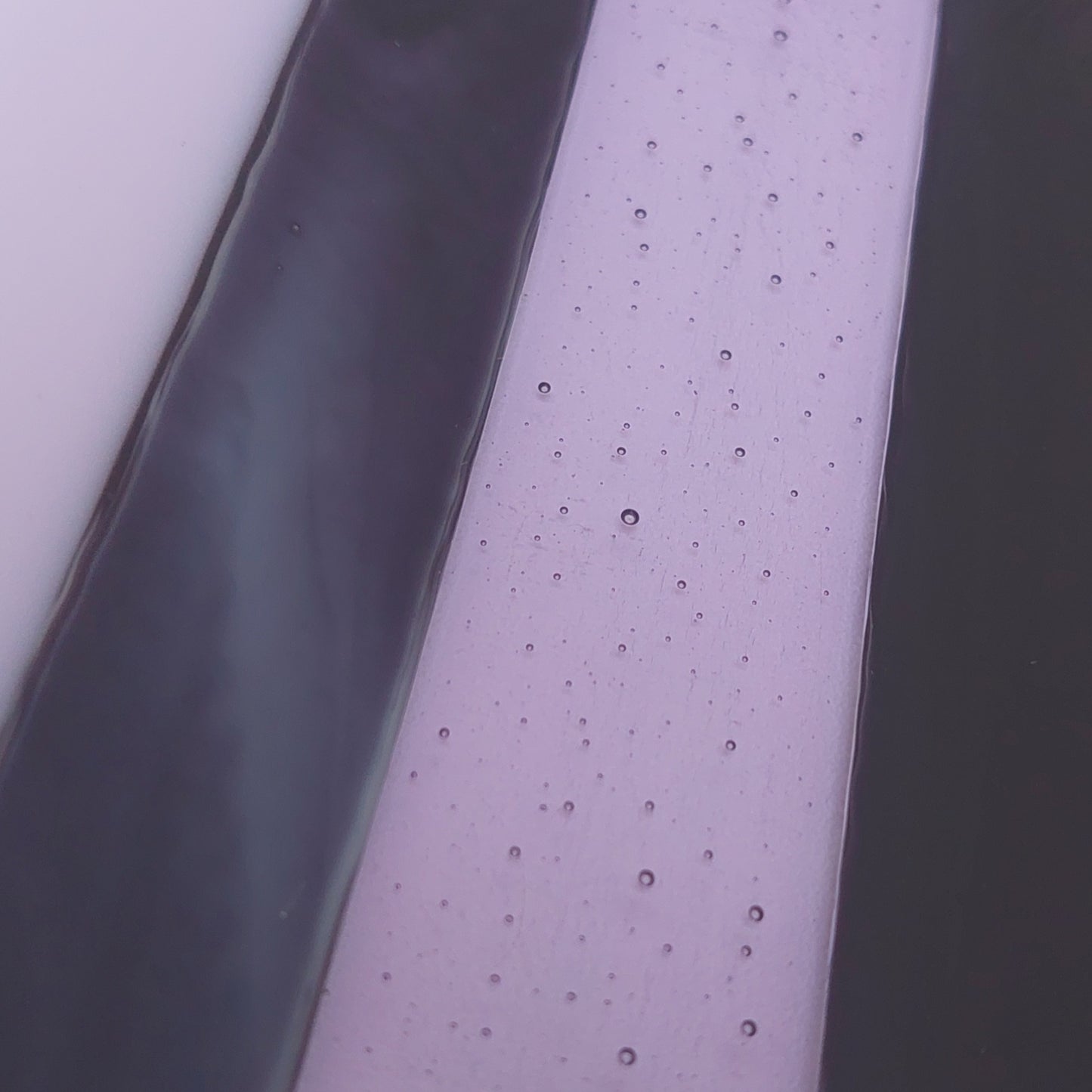 Midnight Glass Art Platter, Handmade Lilac and Purple Plate