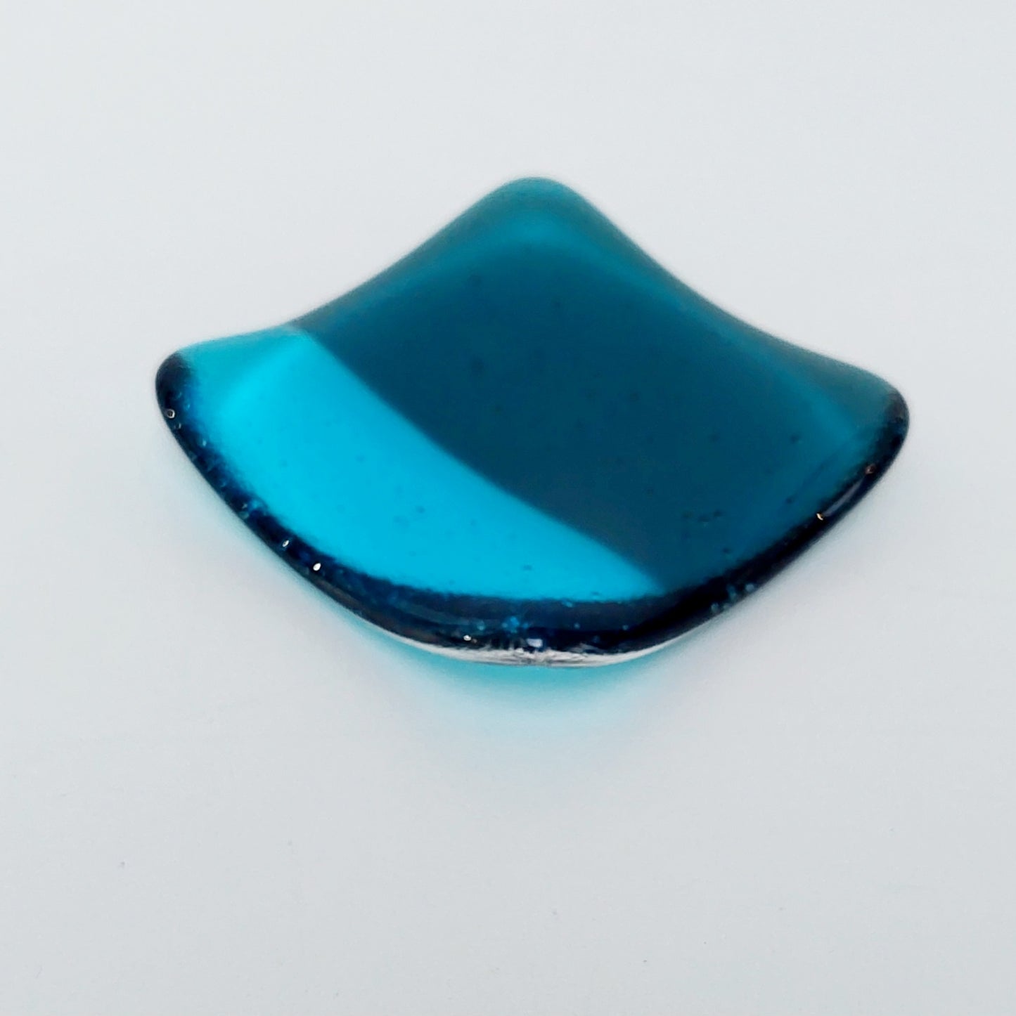 Sea Blue and Turquoise Glass Ring Dish