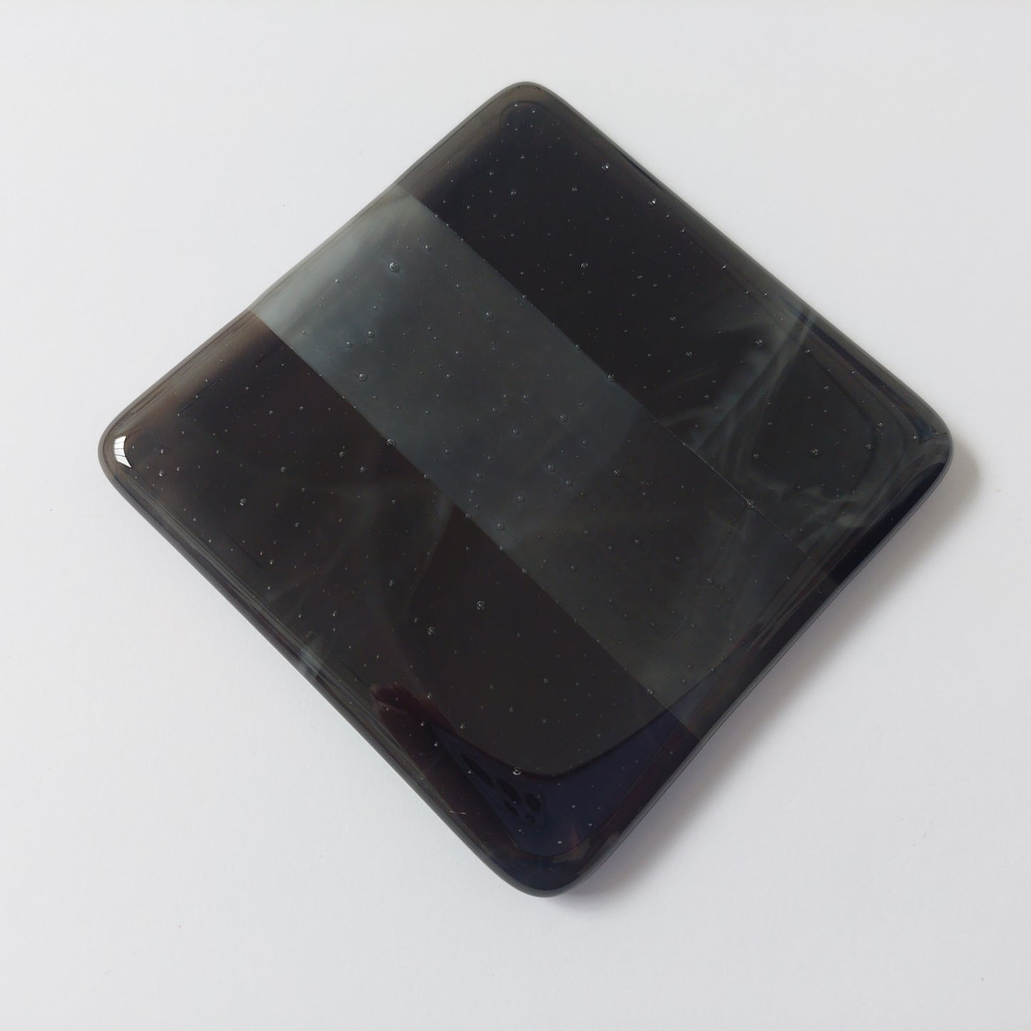 Stone Grey Glass Art Coasters Handcrafted in the Lake District