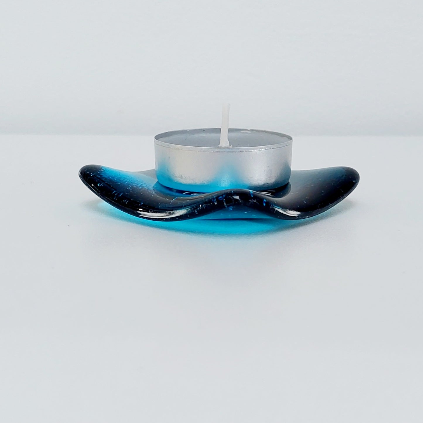 Sea Blue and Turquoise Glass Ring Dish