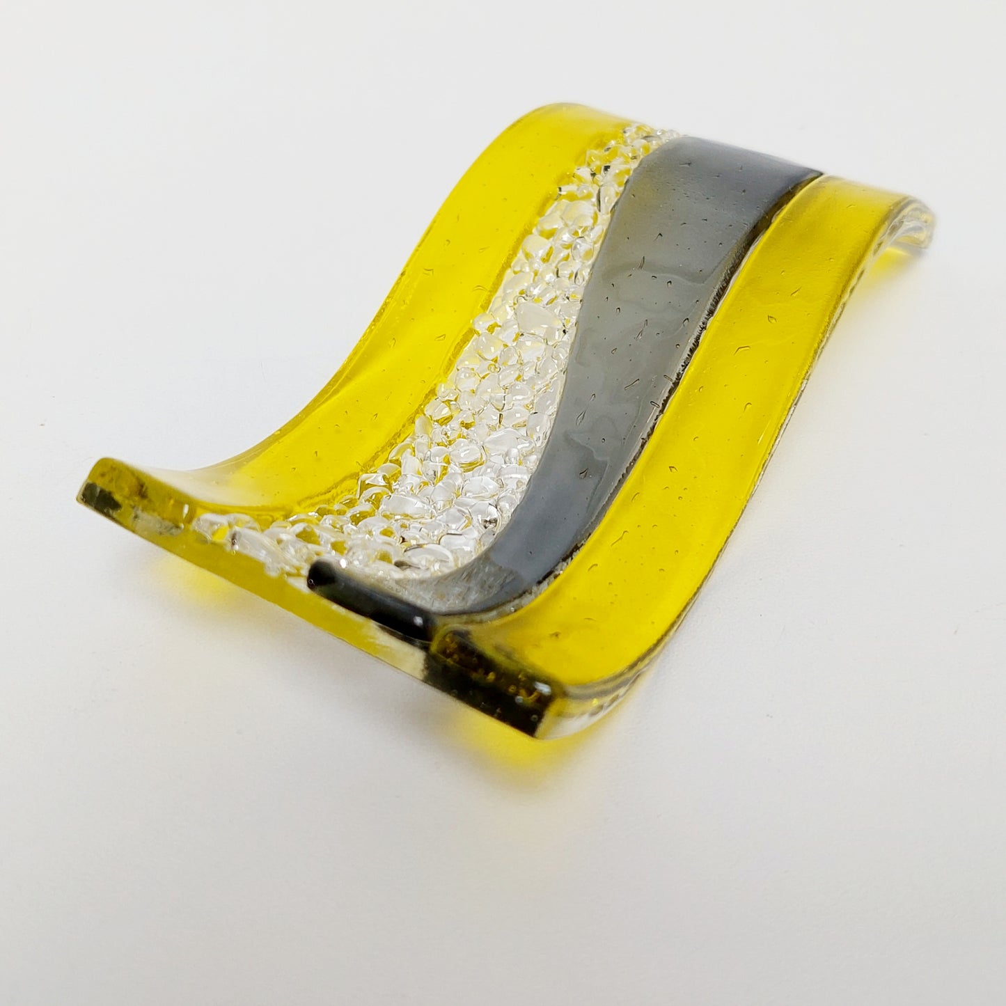 Yellow and Grey Glass Wave