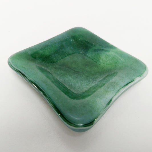 Summer on the Fells Ring Bowl, Small Aventurine Green Glass Trinket Dish