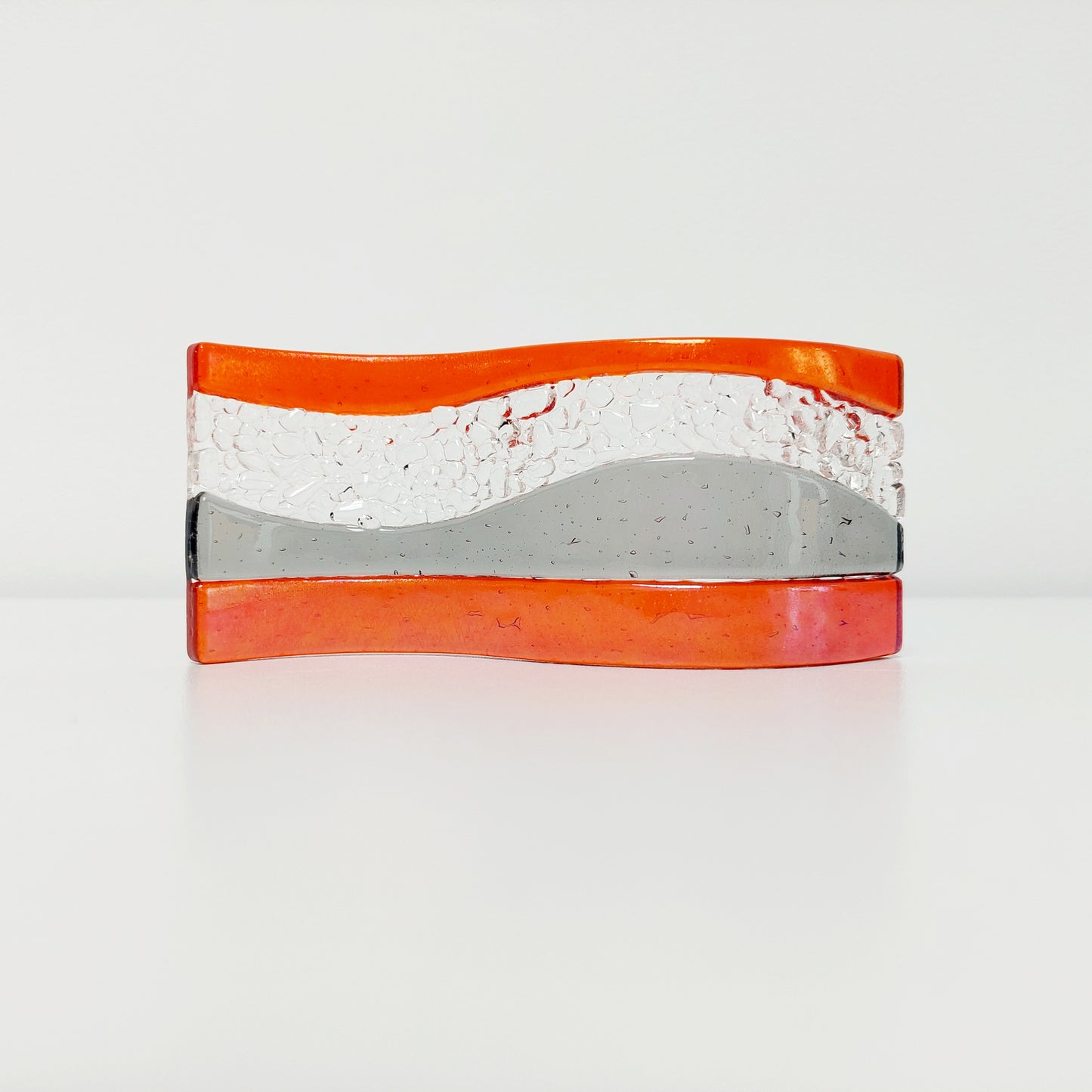 Orange and Grey Glass Wave