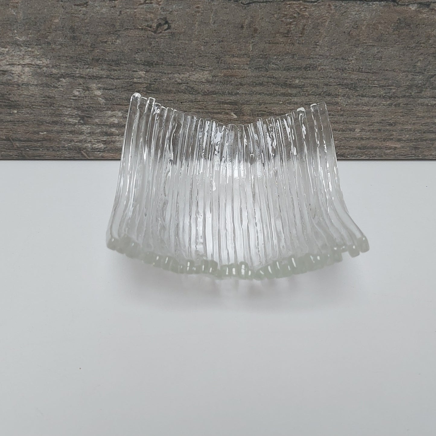 Clear Glass Art Trinket Dish