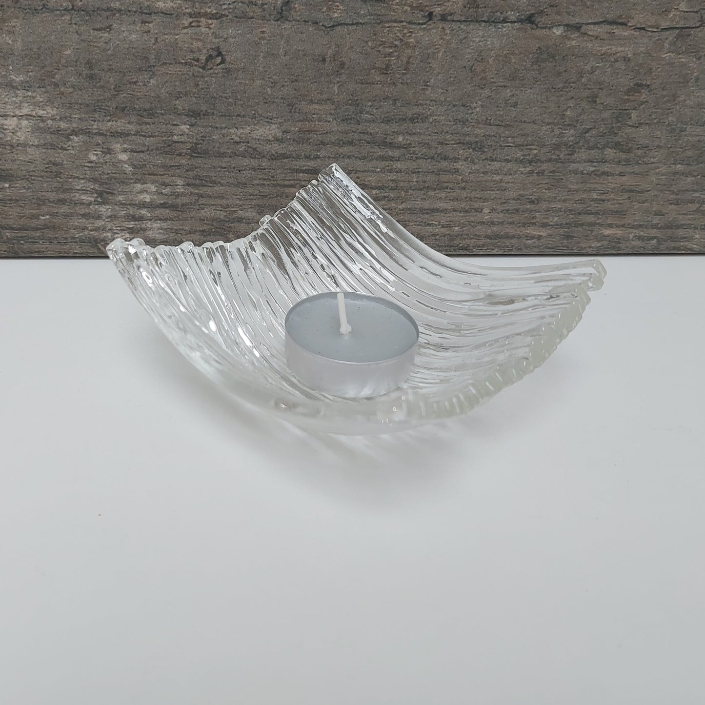 Clear Glass Art Trinket Dish