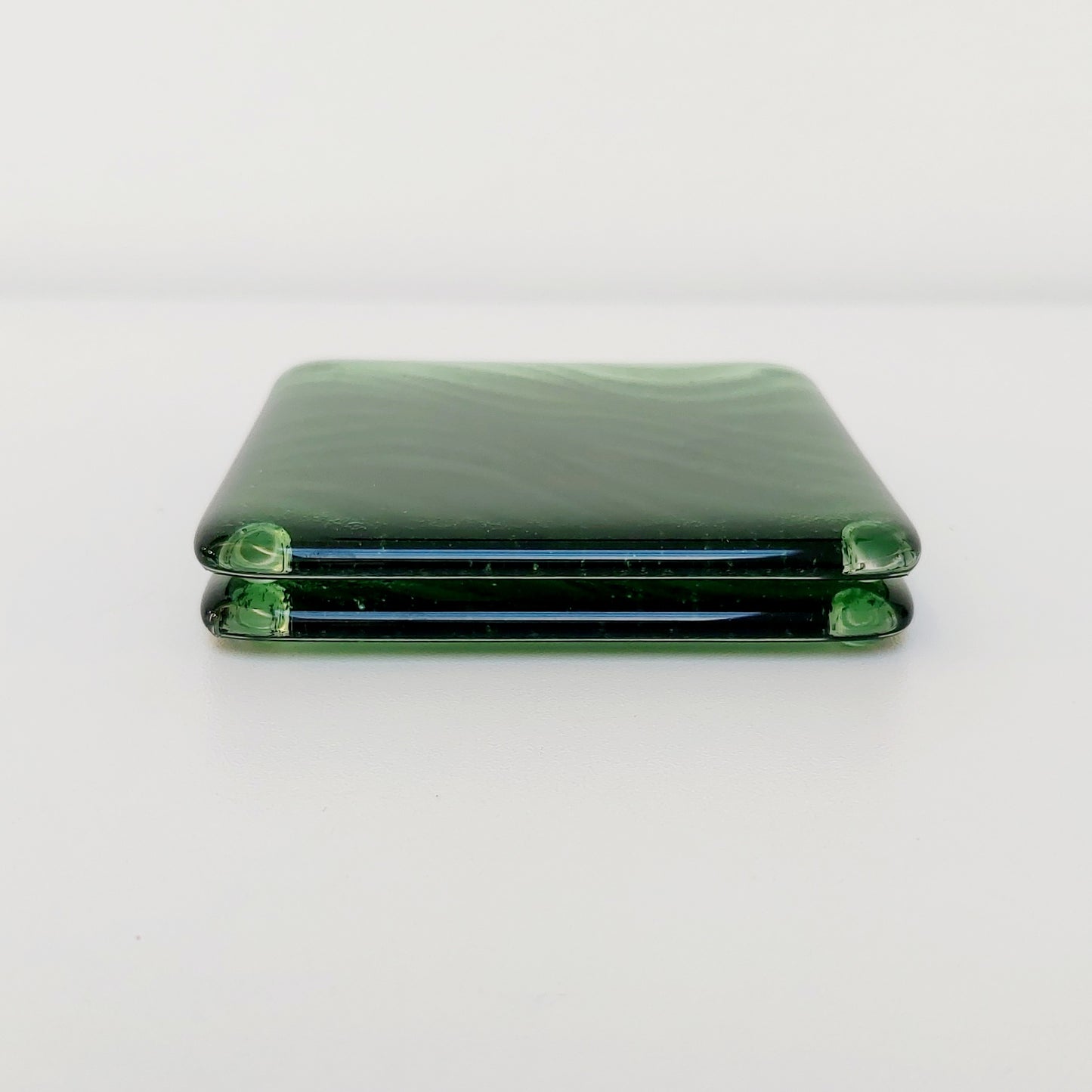 Grizedale Green Glass Art Coaster Handcrafted in the Lake District