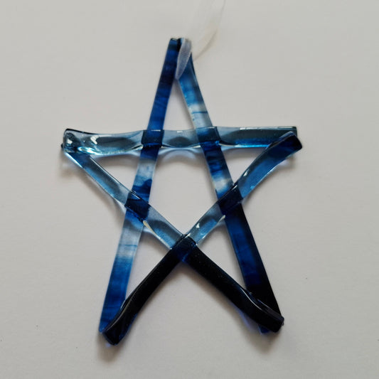Artisan Blue Glass Star | Christmas Tree Ornament | Coniston Water Inspired
