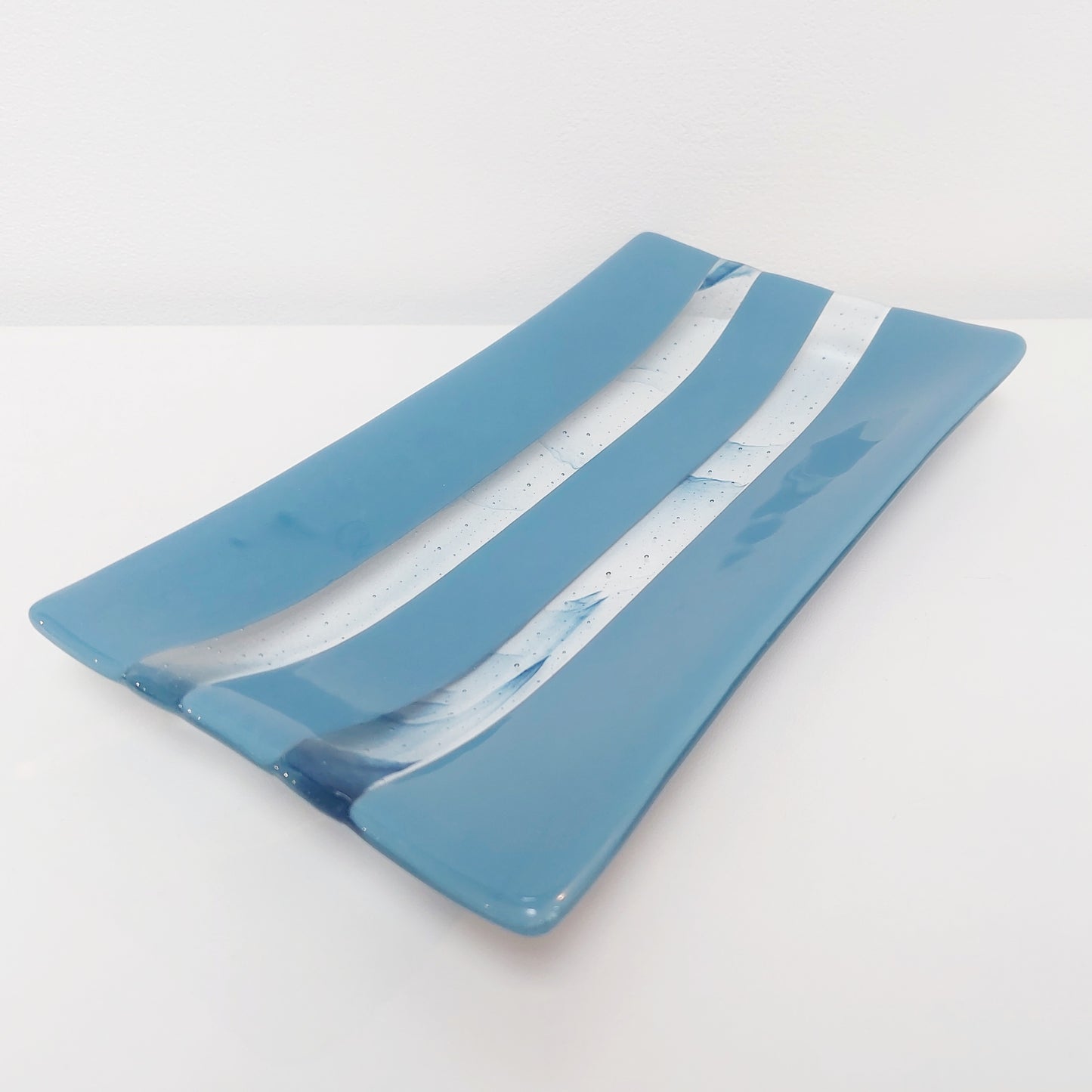 Coniston Blue Glass Art Plate