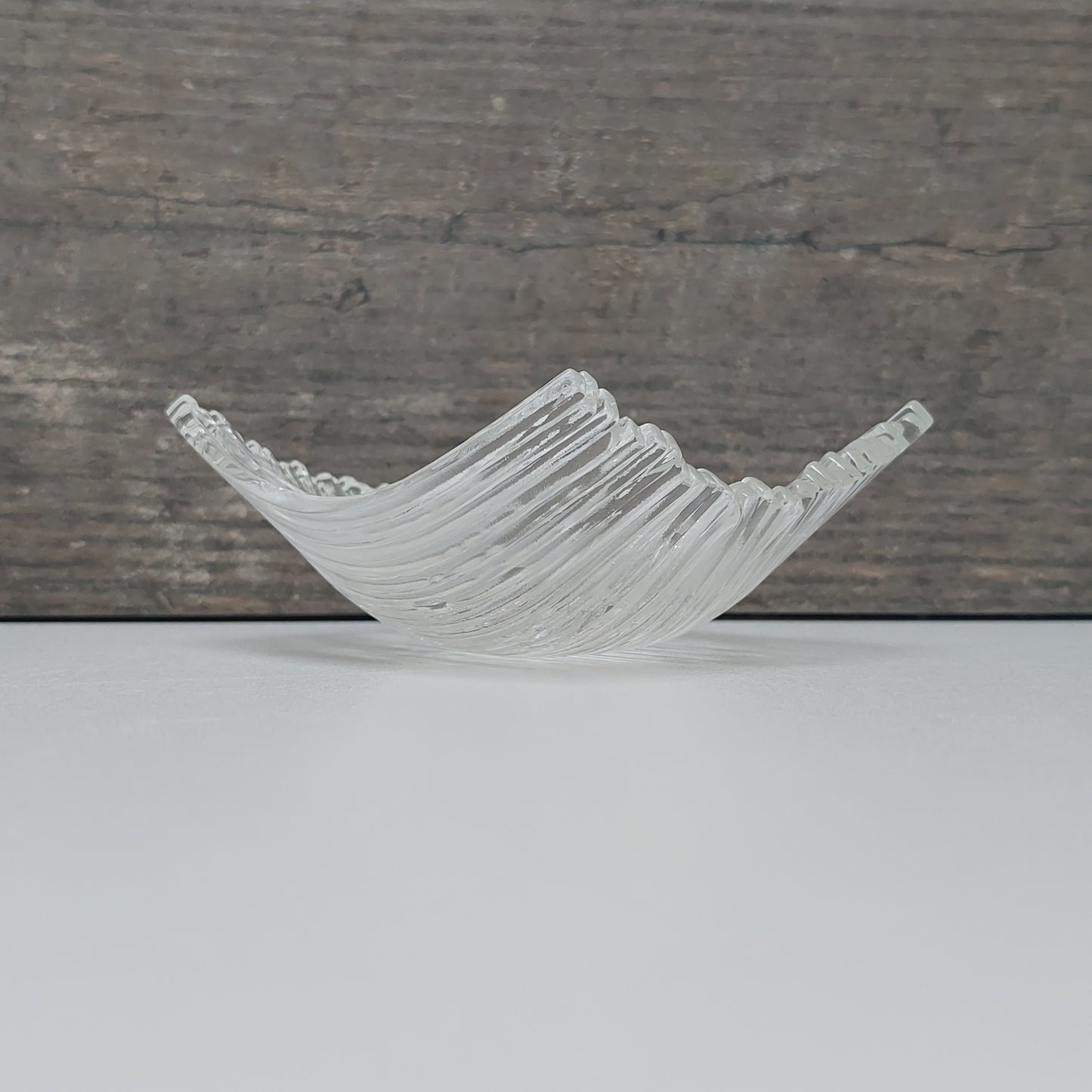 Clear Glass Art Trinket Dish