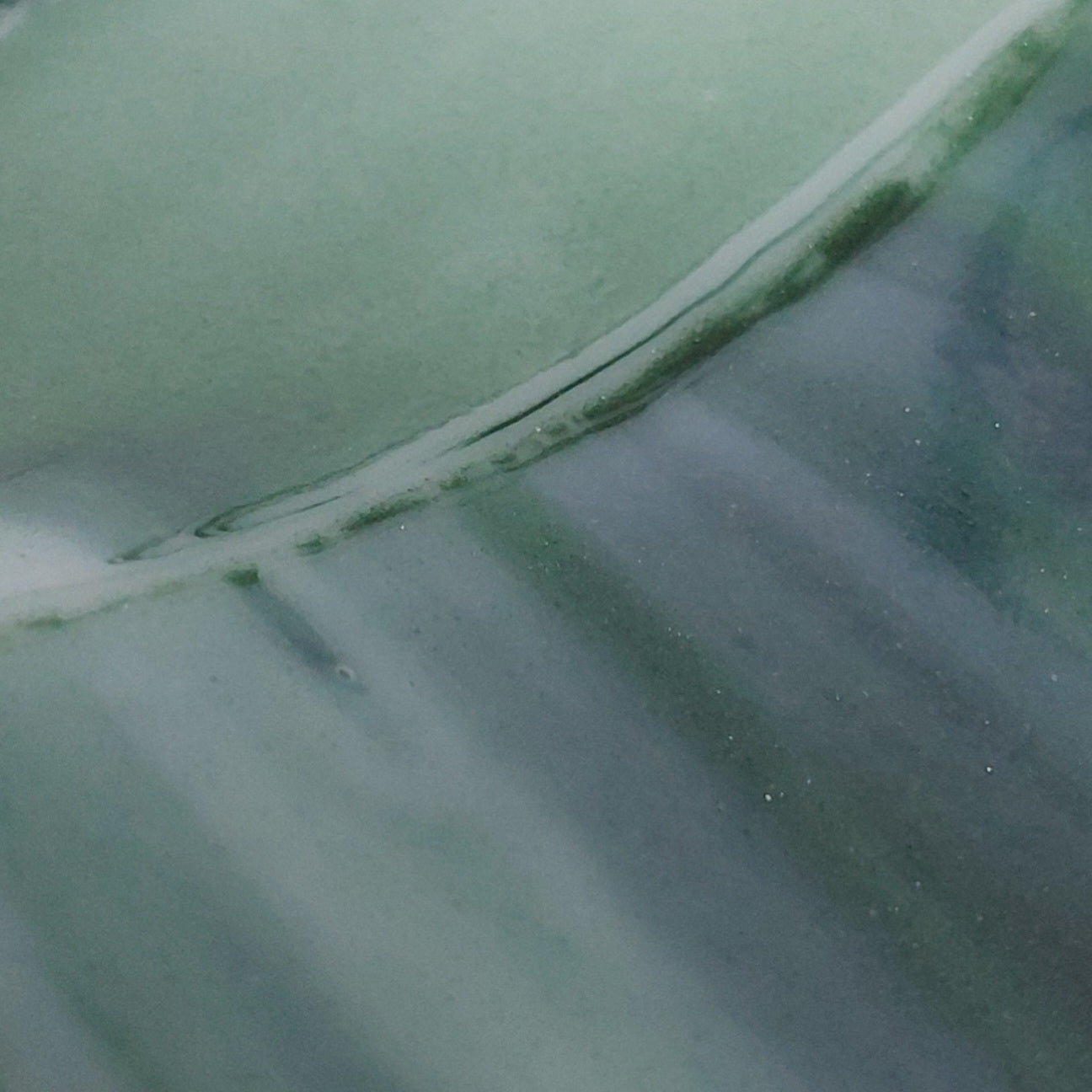 Aventurine Green Glass Tealight Stand, Summer on the Fells Collection