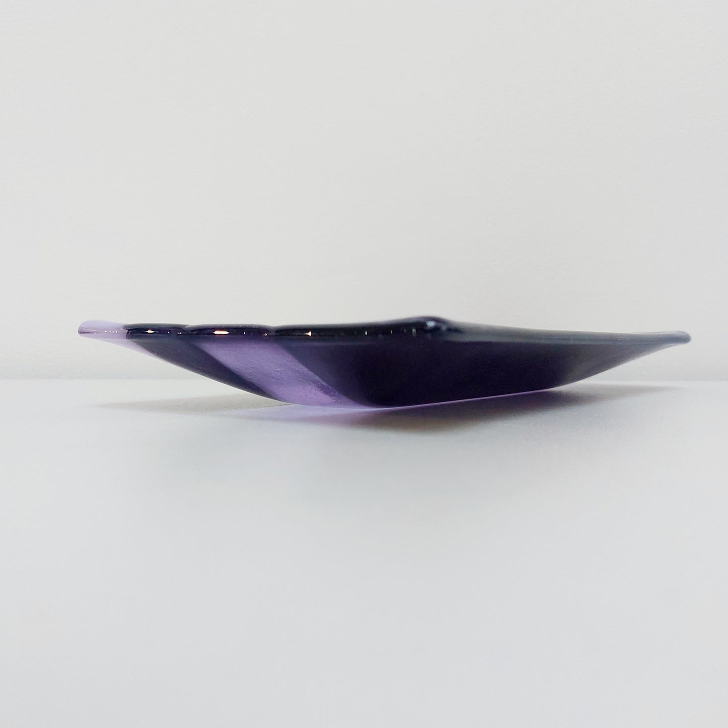 Midnight Glass Art Platter, Handmade Lilac and Purple Plate