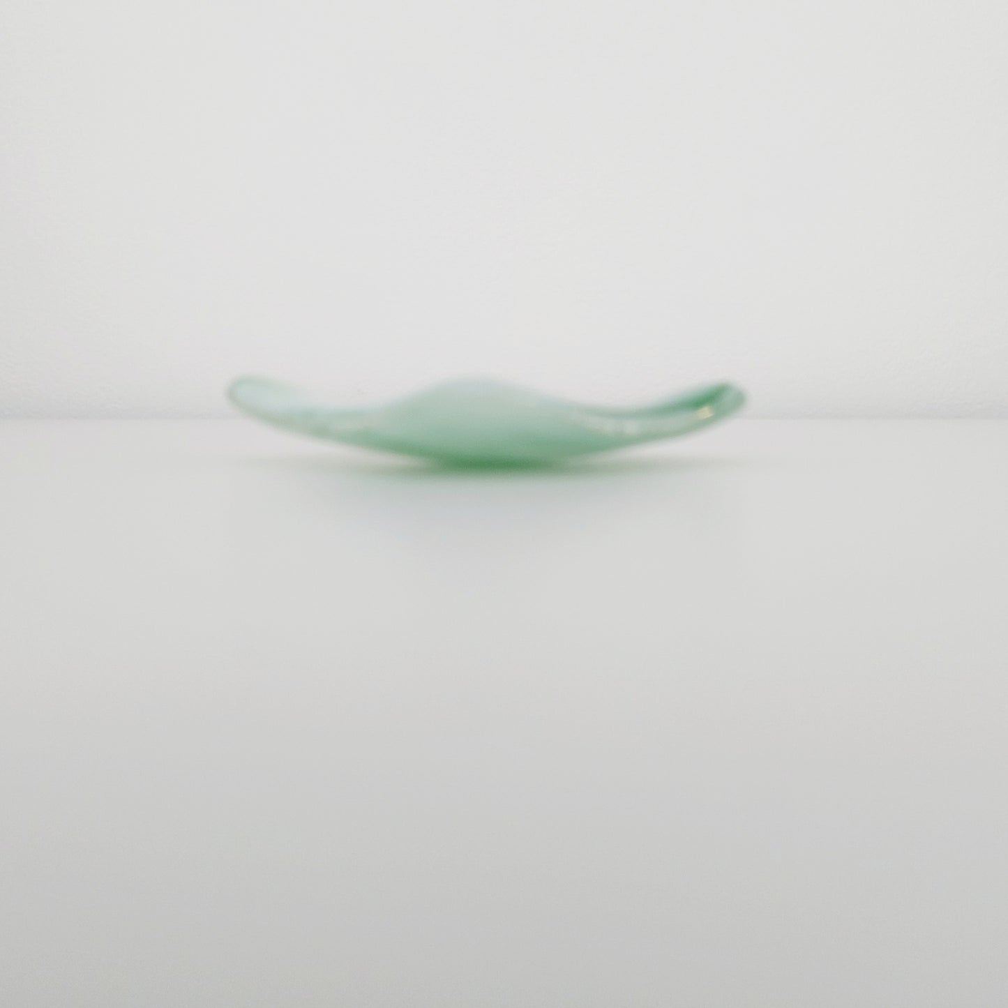 Prelude to Spring Ring Bowl, Small Light Green Glass Art Trinket Dish