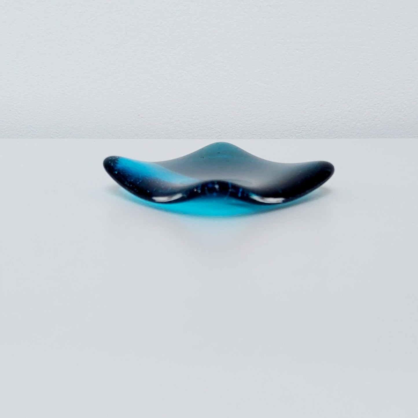 Sea Blue and Turquoise Glass Ring Dish