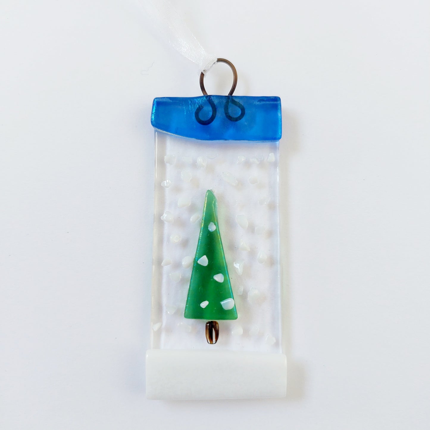 Snow in Grizedale Forest Christmas Tree Ornament
