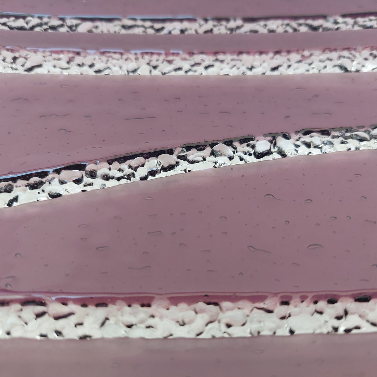 Handmade Plum Fused Glass Tray, Decorative Table Centerpiece