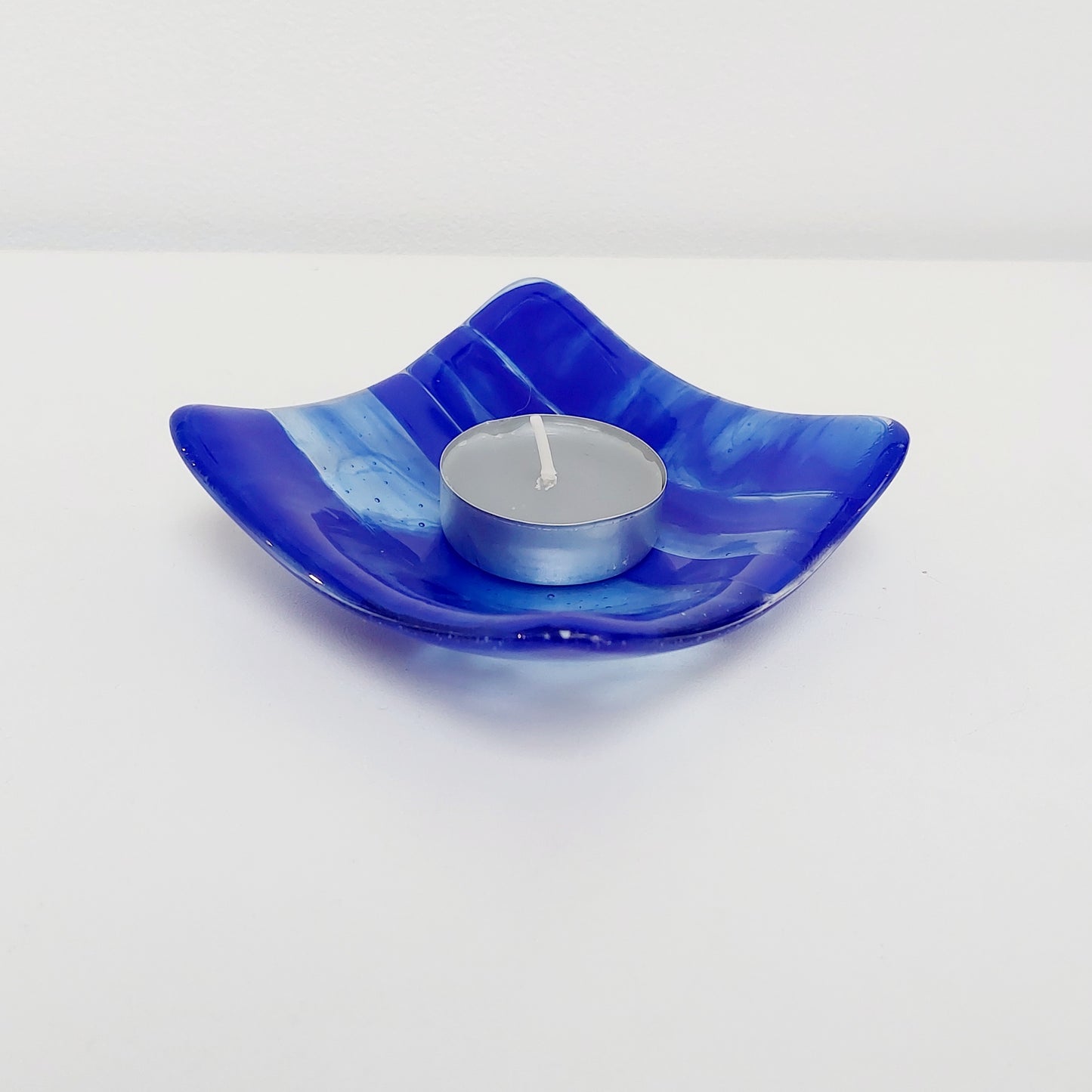 Cobalt Blue Glass Trinket Dish Handcrafted in the Lake District