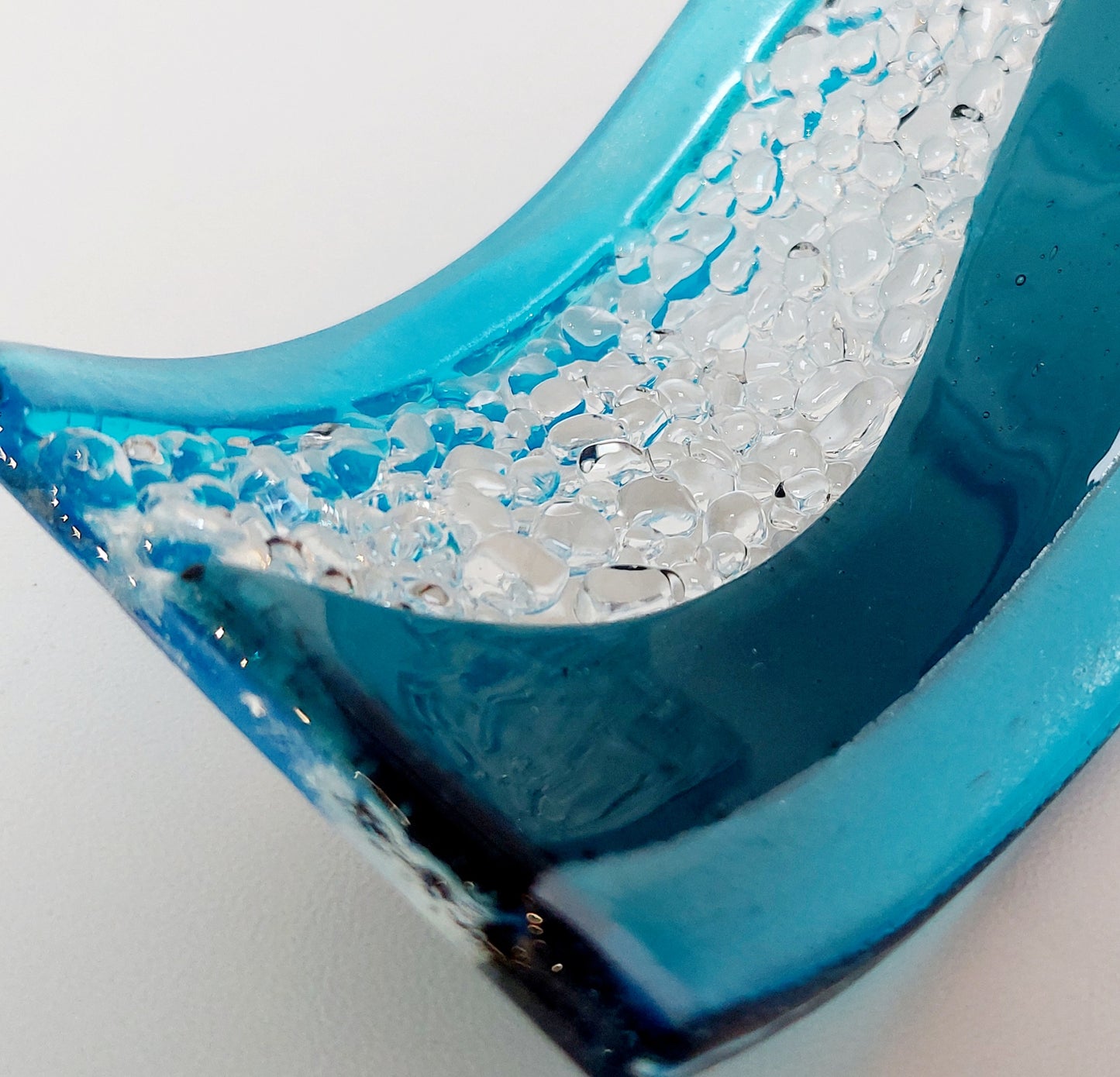 Small Sea Blue & Turquoise Glass Wave
