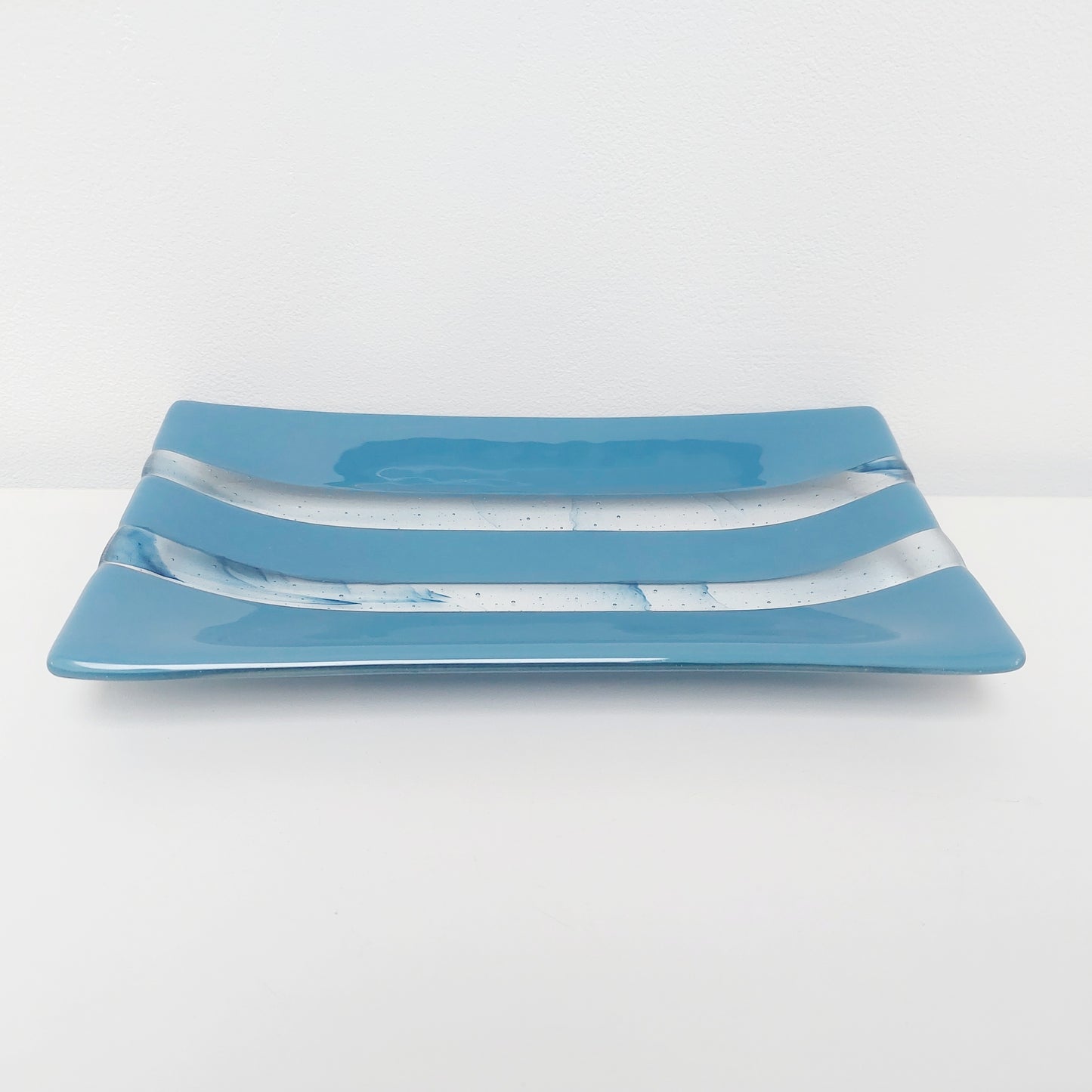 Coniston Blue Glass Art Plate