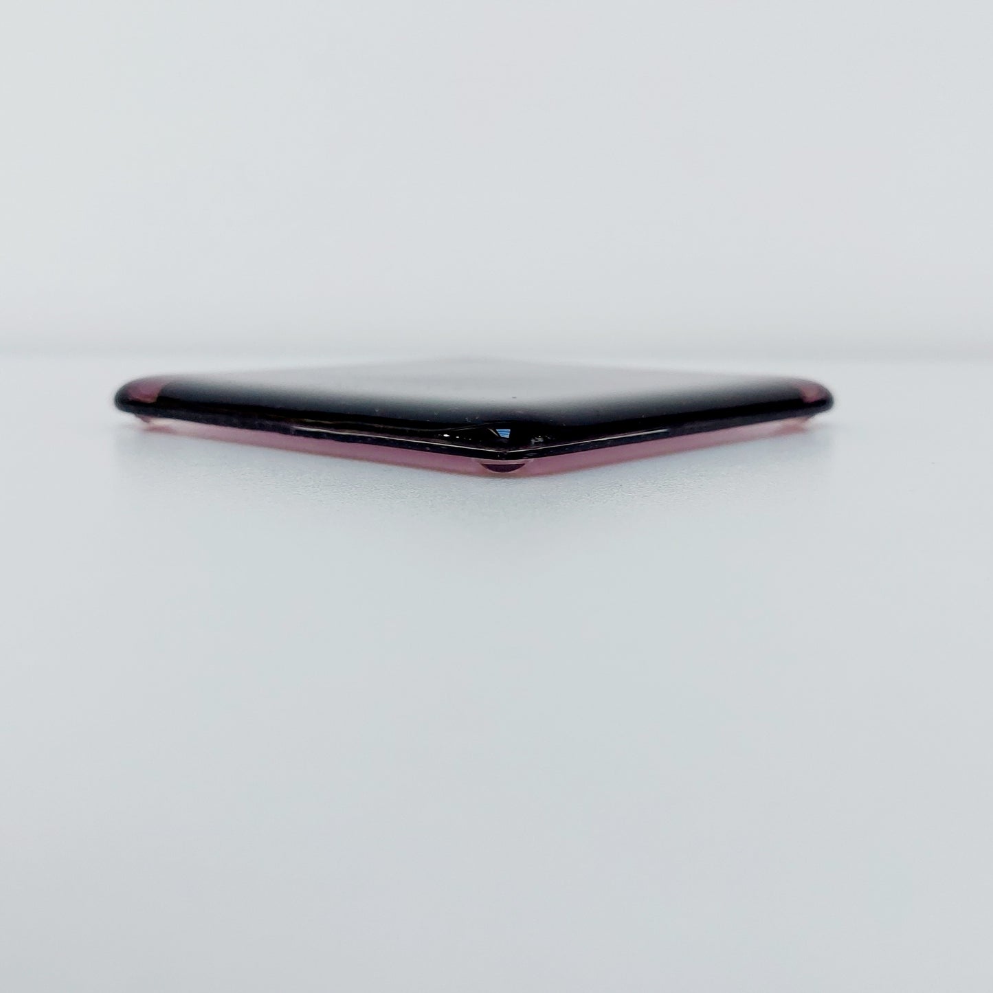 Plum Glass Coasters with a Kiln Carved Heart Design