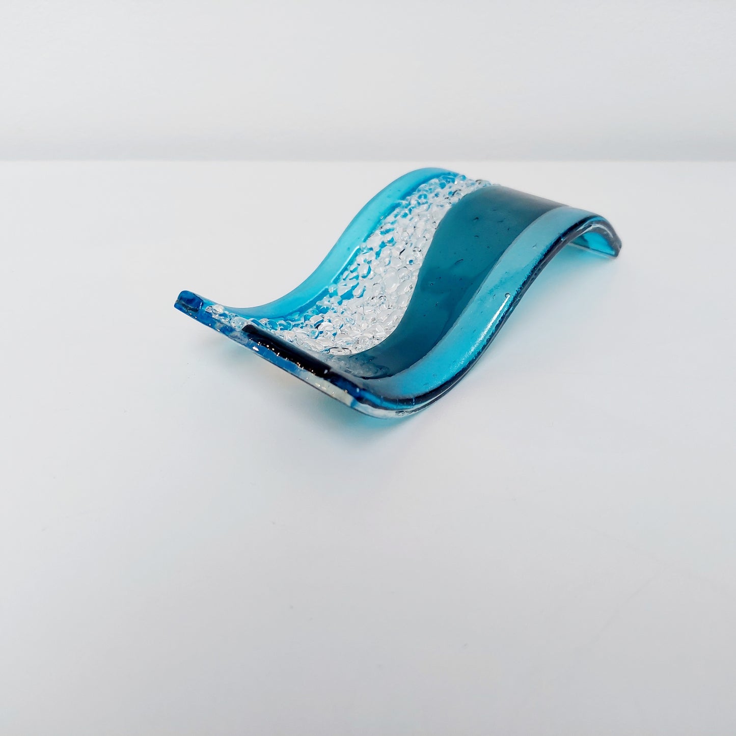 Small Sea Blue & Turquoise Glass Wave
