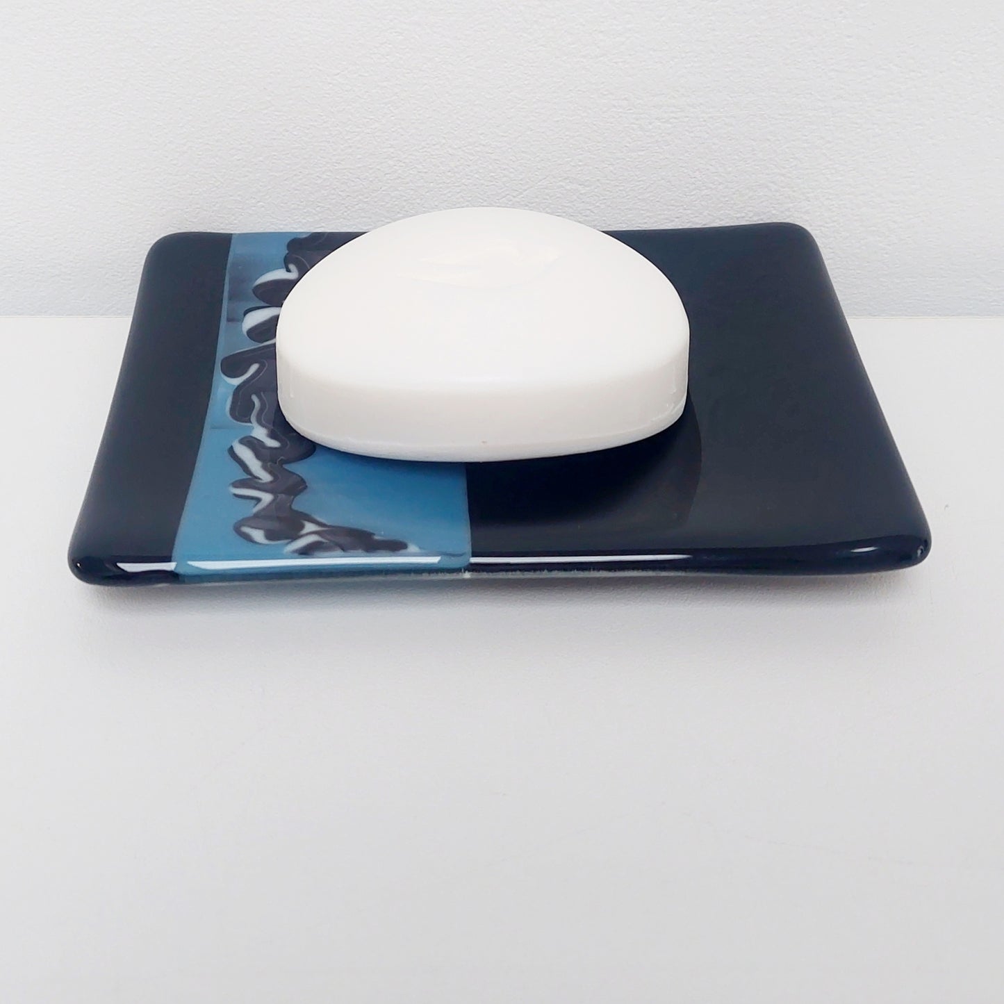 Black & Blue Graffiti Glass Dish