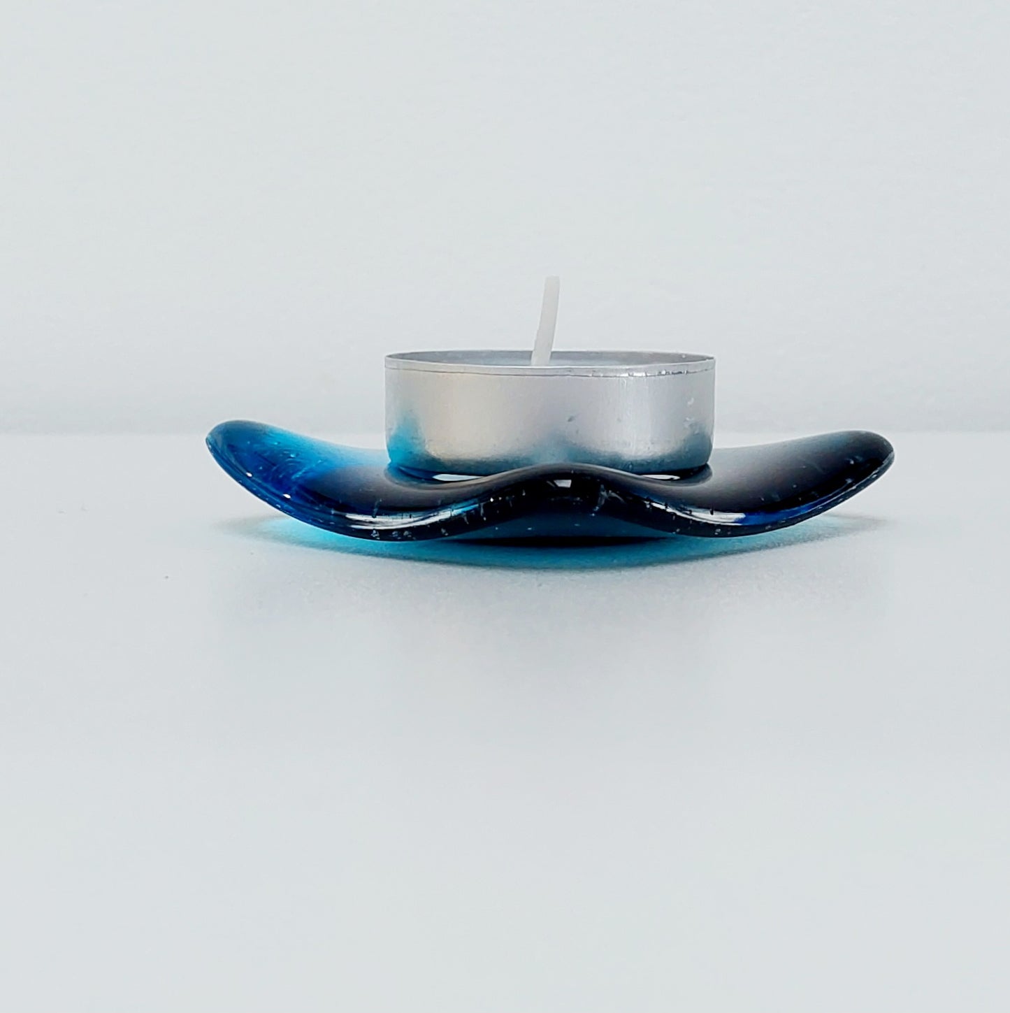 Sea Blue and Turquoise Glass Ring Dish