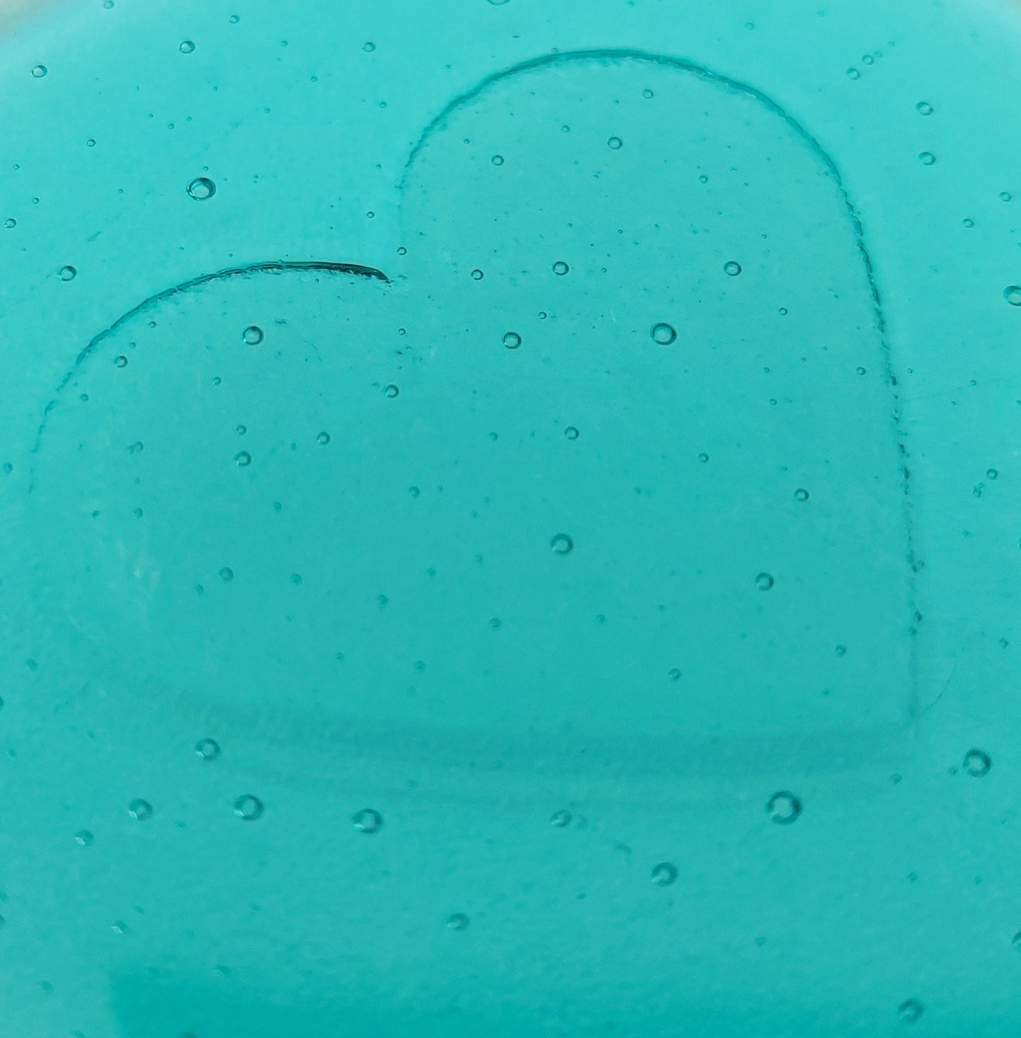 Aqua Glass Heart Coaster