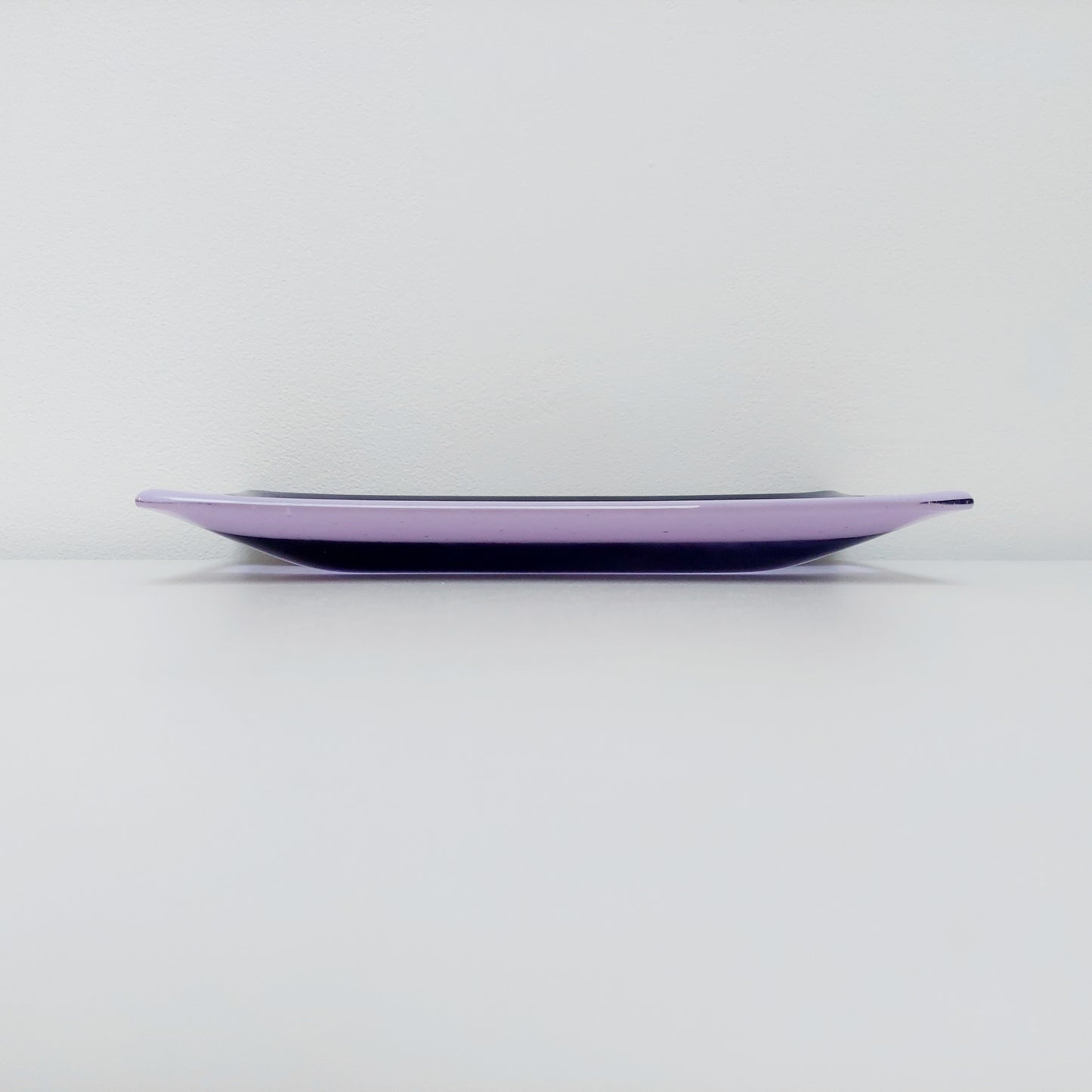 Midnight Glass Art Platter, Handmade Lilac and Purple Plate