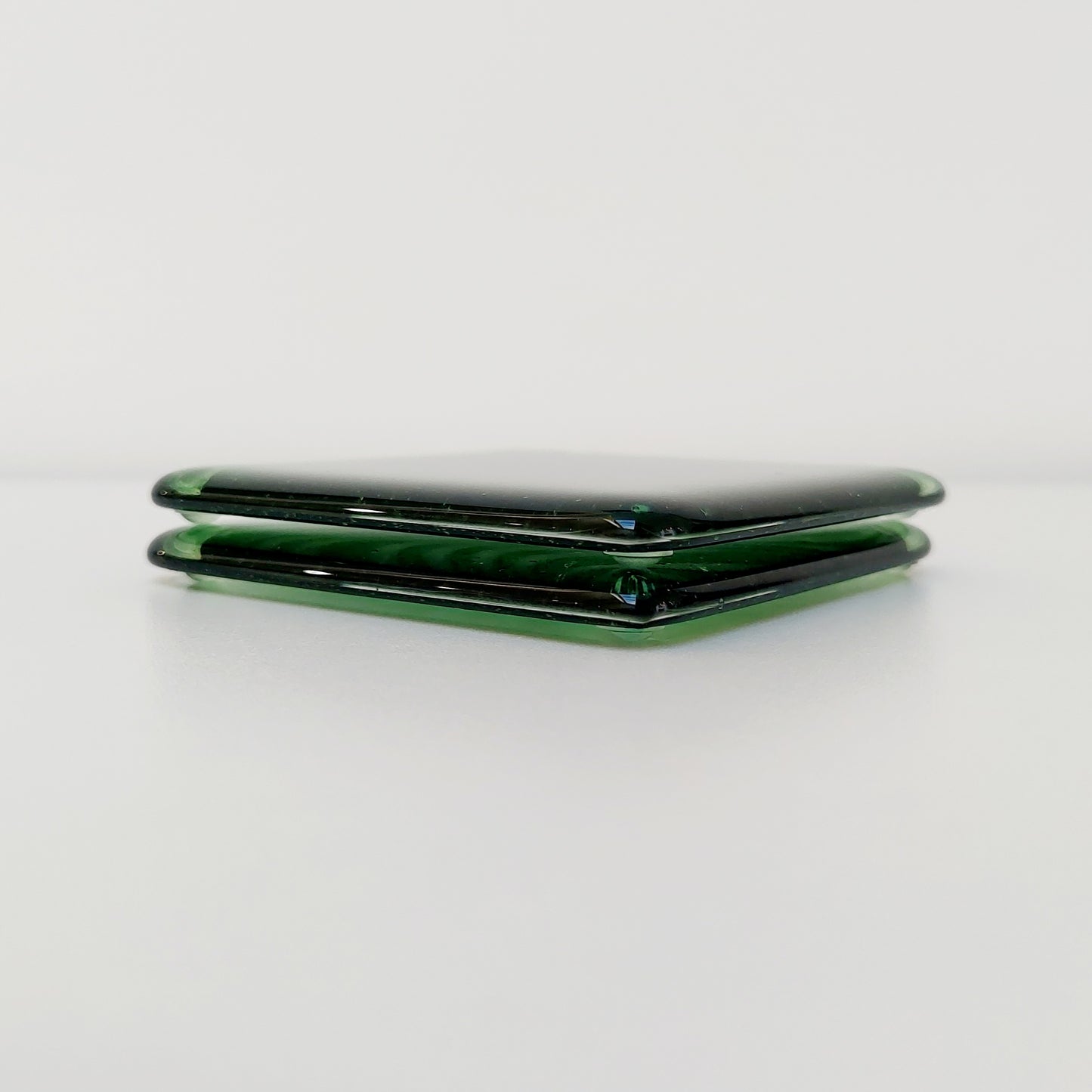 Grizedale Green Glass Art Coaster Handcrafted in the Lake District